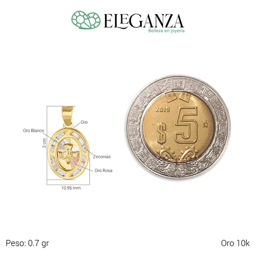 Medalla Espíritu Santo satinada C/Cadena