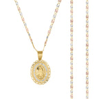Medalla Virgen Gpe Diamantada C/Cadena
