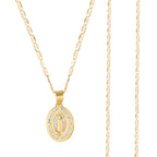 Medalla para bautizo Virgen Gpe C/Cadena