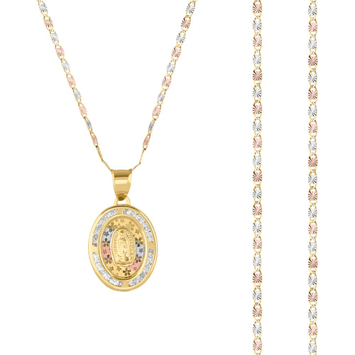 Medalla Virgen Gpe Flores C/Cadena