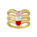 ANILLO CURVO PIEDRA CORAZÓN