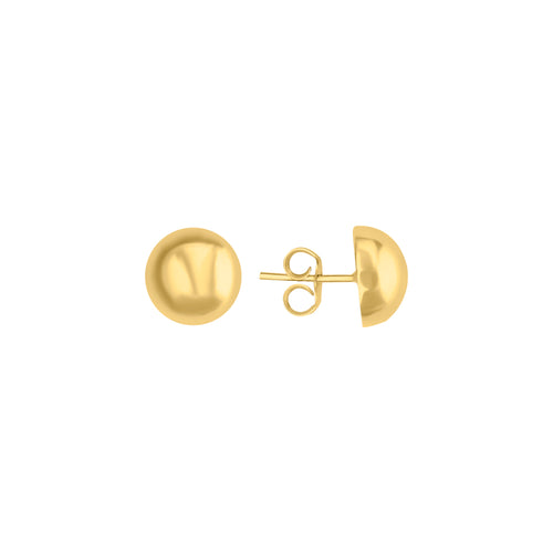 ARETES DE BOLA 10 MM ORO 10K