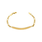 ESCLAVA PARA NIÑOS 16 CM TEJIDO FIGARO ORO 10 KILATES