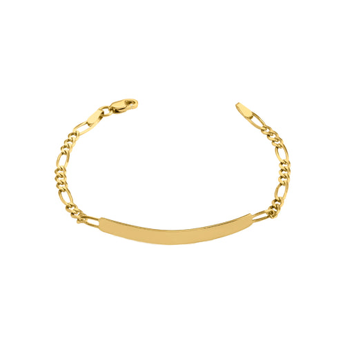 ESCLAVA PARA NIÑOS 16 CM TEJIDO FIGARO ORO 10 KILATES