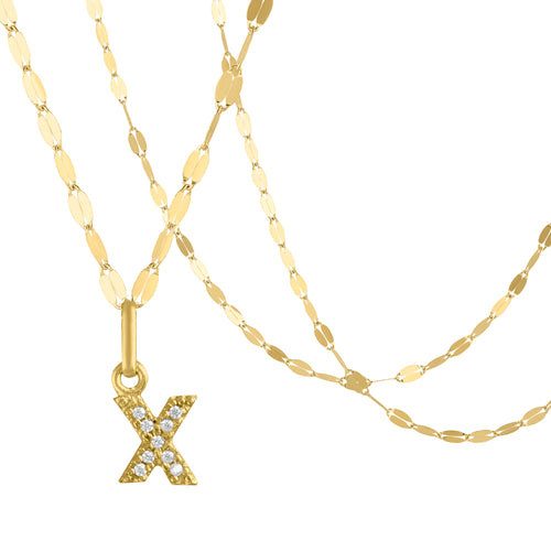 DIJE INICIAL X CON CADENA