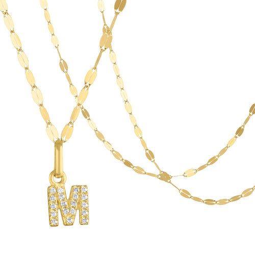 DIJE INICIAL M CON CADENA