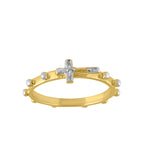 ANILLO DAMA CON CRUZ EN ORO BLANCO