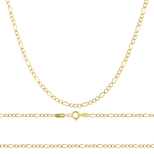 Cadena de Oro 10k Figaro 2mm