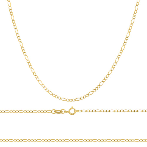 Cadena de Oro 10k Figaro 2.8mm