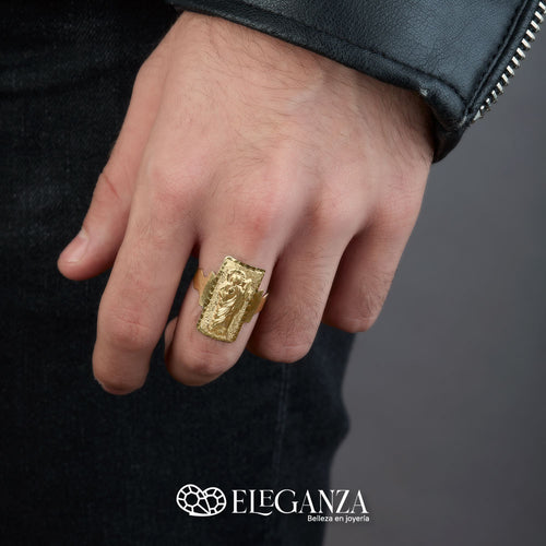Anillo placa San Judas unisex