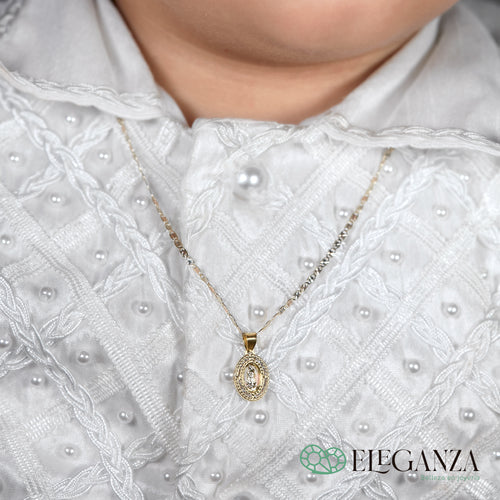 Medalla Virgen Gpe C/Cadena 45, 55 y 60cm