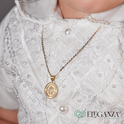 Medalla Virgen Gpe Flores C/Cadena