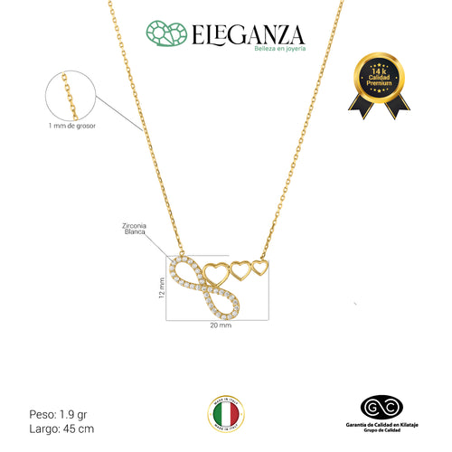 Gargantilla Infinito & 3 Corazones
