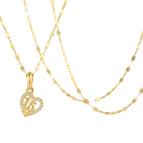Set de y cadena dije xv años
