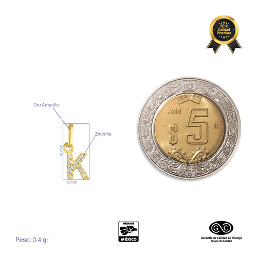 DIJE INICIAL K CON CADENA