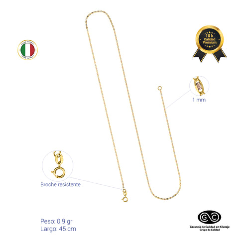 DIJE DE MEDALLA GOTA CON CADENA ITALY