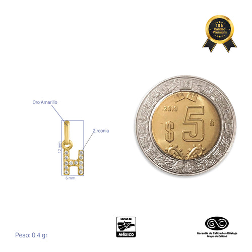DIJE INICIAL H CON CADENA