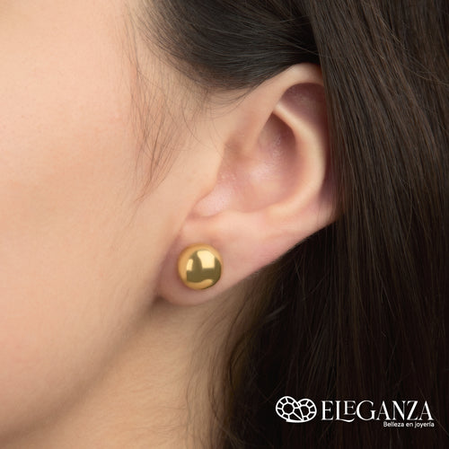 ARETES DE BOLA 10 MM ORO 10K