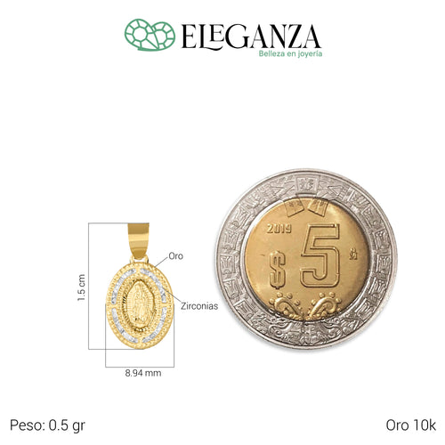 Medalla Virgen Gpe (Resplandor) C/Cadena