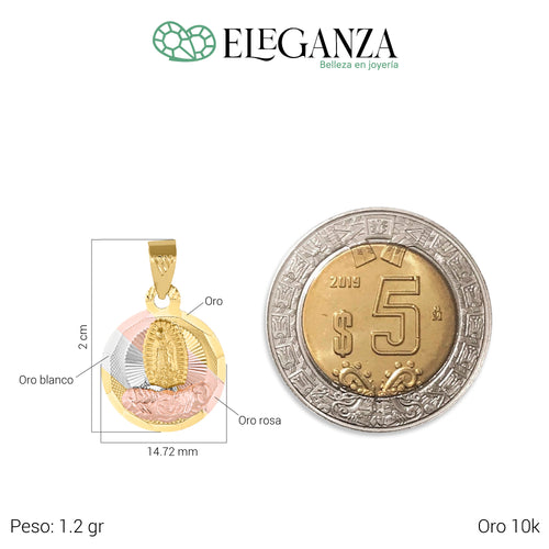 Medalla Virgen Gpe Xv años C/Cadena