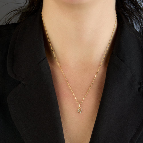DIJE INICIAL H CON CADENA