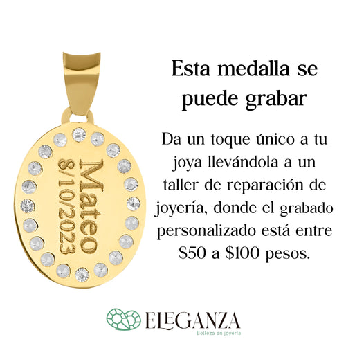 Medalla para bautizo Divino Niño C/Cadena